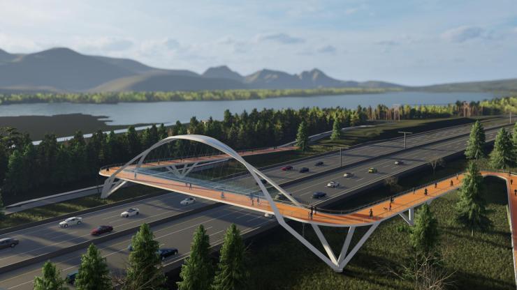 Option 2 for the new Burnaby footbridge